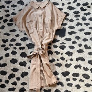 Tuckernuck Beige Button-Down dress